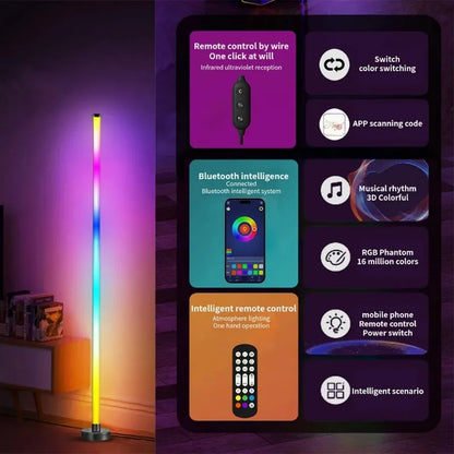 LED Floor Lamp - Remote & App Control, Music Sync